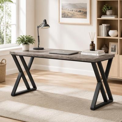 "Heavy-Duty Computer Desk, 55"" Simple Study Desk Writing Table"