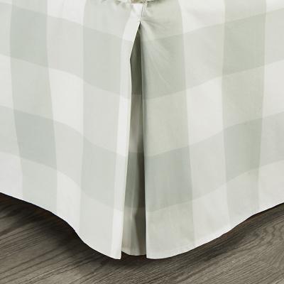 Gwyneth Buffalo Check Bedskirt - Spa, Twin - Ballard Designs