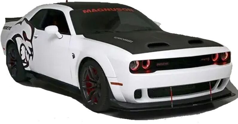 Miniature 1:43 Dodge Challenger SRT Hellcat Red Eye Wide Body White Knuckle 2020 - Solido