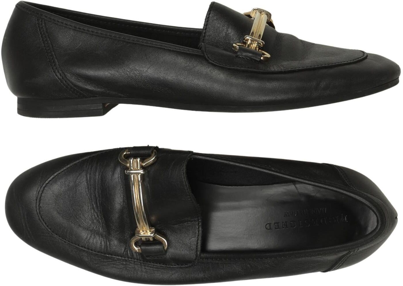 Redesigned Damen Halbschuh, Schwarz, Gr. EU 38, Leder - Second Hand