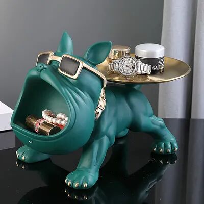 Discount Dollar Deals Bulldog Figurine, Dog Statue, Home Decor, Resin Craft, Animal Ornament, Puppy Sculpture, Storage Box b