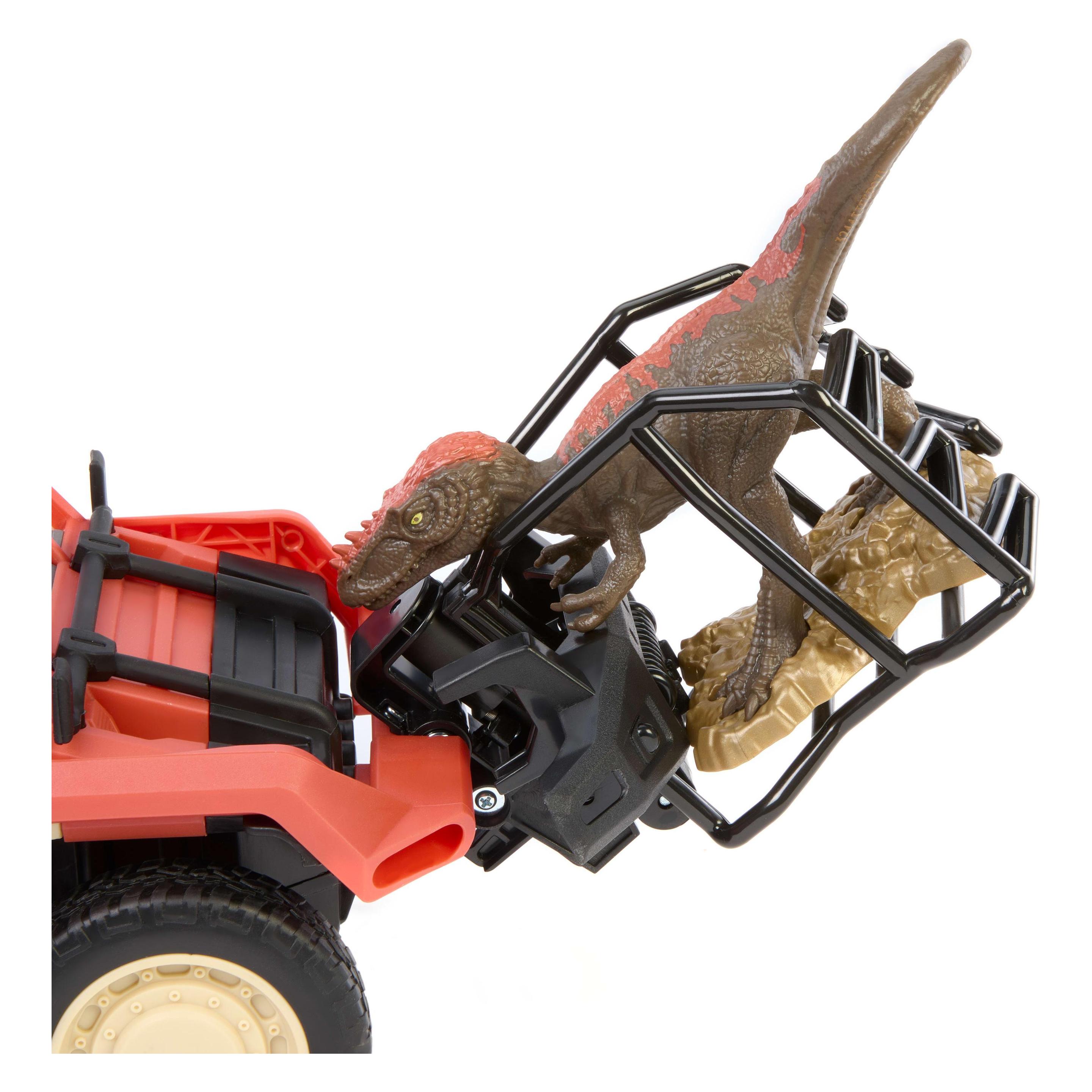 Matchbox RC Jurassic World Dino Catcher RC, Remote-Control Toy Truck with Dinosaur Figure (JHB67)