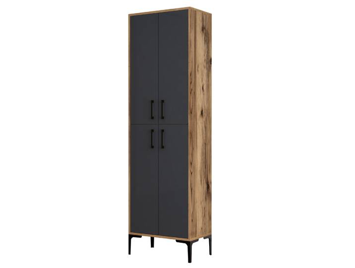 Meuble multi-usages en bois Berlin A - 60 x 35 x 200 cm - NoyerAnthracite