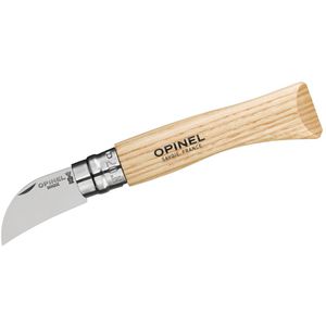 Opinel Klappmesser No.7 Inox Gourmet, braun, 4cm Klingenlänge, Kastaniemesser, Zweihandmesser