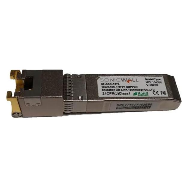 SonicWall SFP+10GBASE-T TRANSCEIVER COP RJ45MOD (02-SSC-1874)