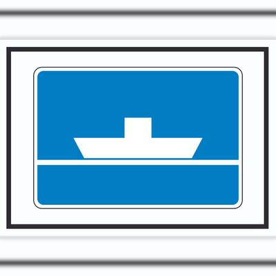 HB-Druck Nicht frei fahrende Fähre Symbol A3 (297x420mm)