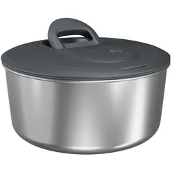 Zyliss Easy Spin S, Salatschleuder, Grau, Silber