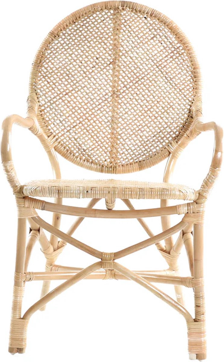 Canal Living Museum eetkamerstoel Rossini met riet in vintage look, B/D/H: 50 x 50 x 90 cm