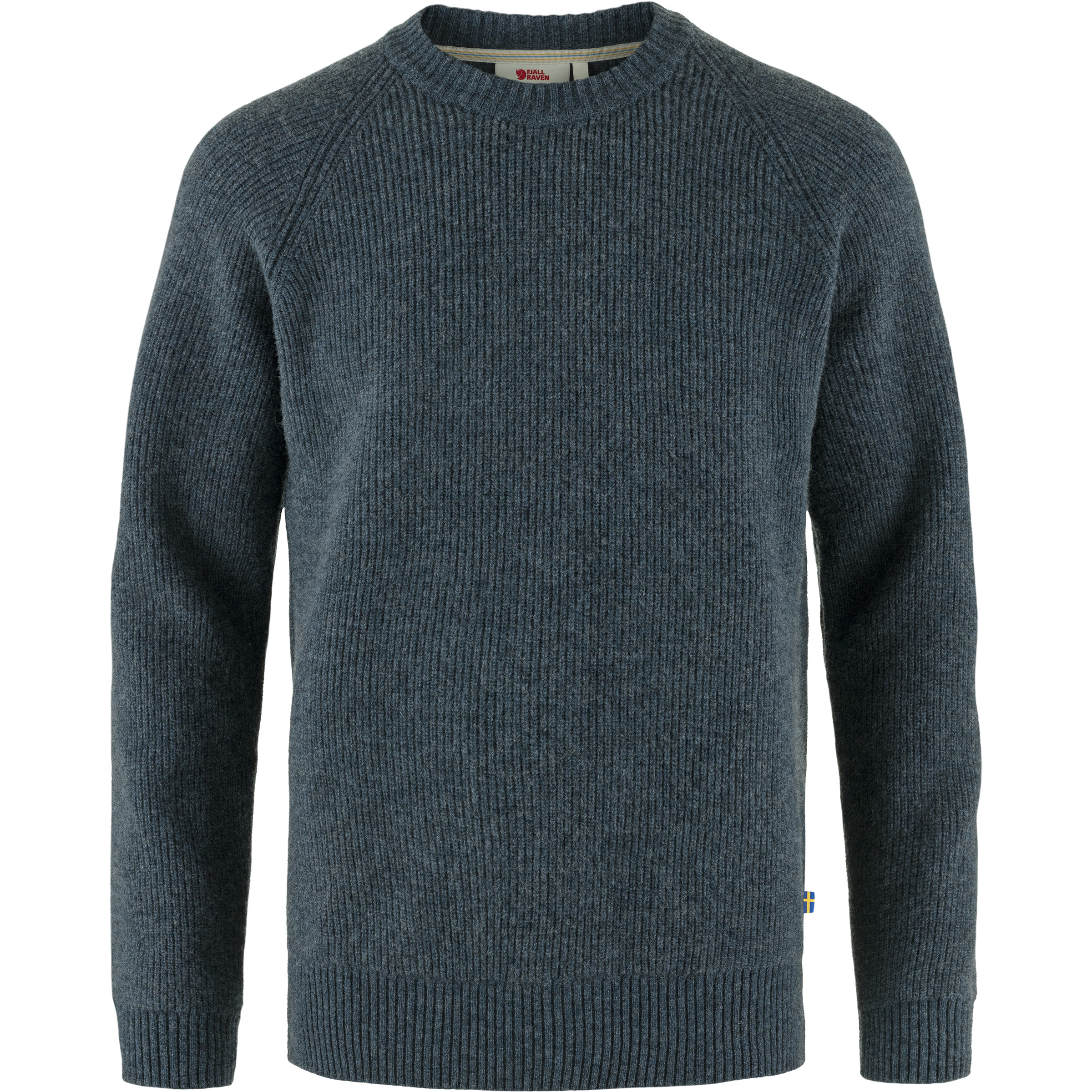 Fjällräven Övik Rib Herren Pullover blau Größe S Lifestyle Geruchsneutralisierend