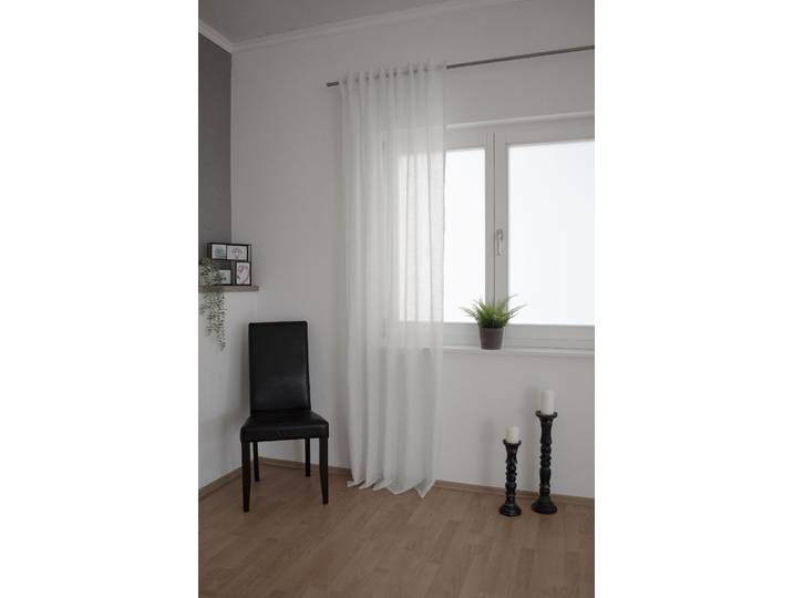 Vorhang HOMING Lian Gr. 1, weiss (weiß), B:140cm H:245cm, Leinen, Polyester, Gardinen, Vorhang, Vorhang Lian