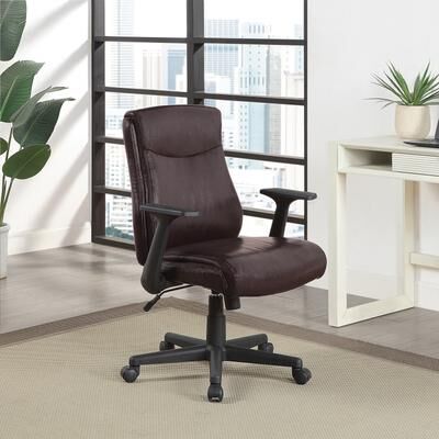 Office Star Products OSP Mid Back Managers Office Chair with Adjustable Height and Adjustable Tilt