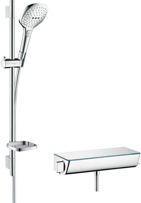Hansgrohe Brauseset Ecostat Select 27038000 E 120 Combi, chrom, DN 15, Stange 65cm, Thermostat