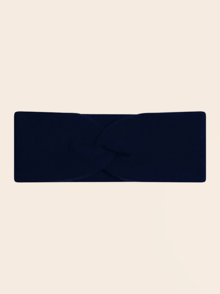 Perfect Cashmere Kaschmir-Stirnband "Javoi in Dunkelblau - onesize