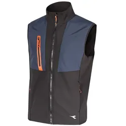 Softshellweste "HYBRID" - 4XL (DE size: 3XL) - schwarz/blau