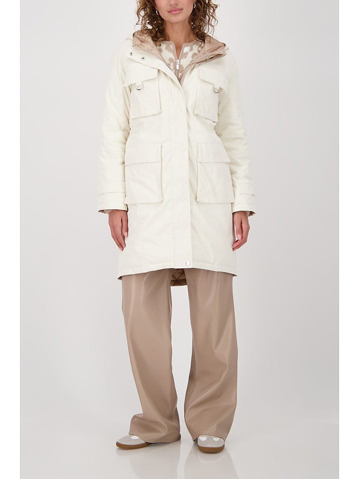 monari Wende-Parka in Weiß/ Taupe - 36