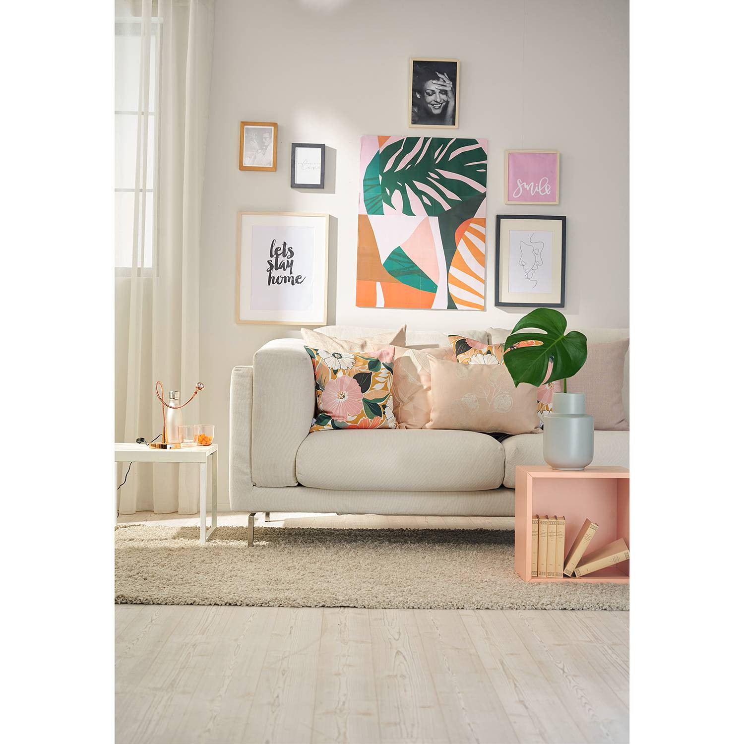 home24 Sierkussen Astrid beige/beige katoen 39 x 39 cm