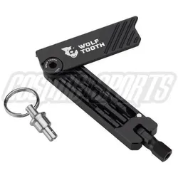 Wolf Tooth, Multi-Tool, 6-Bit Hex Wrench Multitool mit Schlüsselanhänger black/black