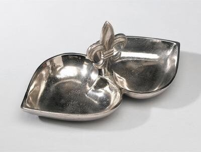 Orchard Creek Designs Prangins Metal Fleur De Lis Decorative Bowl