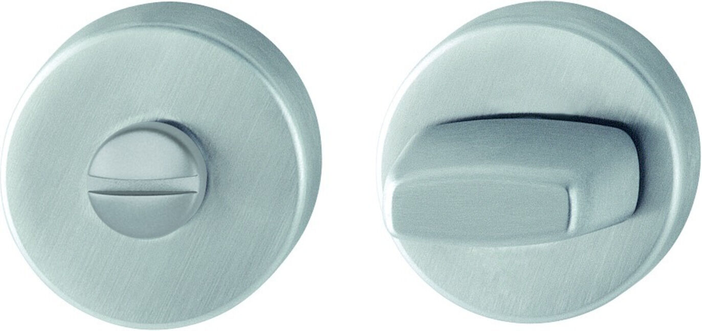 HOPPE ZT-Schlüsselrosette E42KVS, rund WC Schlitzkopf Edelstahl matt (542536)