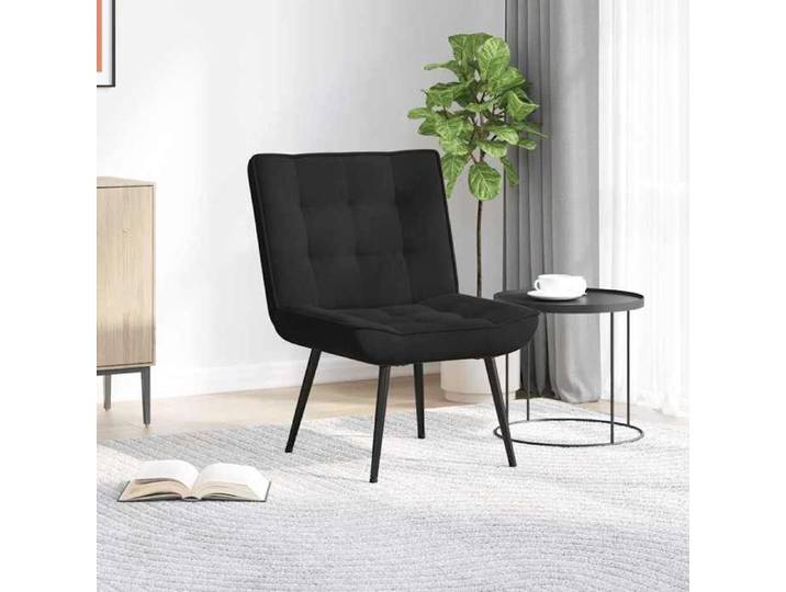 Chaise/Fauteuil de relaxation - VIDAXL - rembourrage souple - 1 PLACE - noir 64x74x84 cm velours_2171
