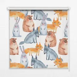 INNENROLLO - Fensterrollo - Rollo - 100x100 cm - Tiere