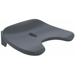 HEWI Klappsitz Basic m. Schamausschnitt, Konsole Edst., plvb m. Sitzfläche aus PUR, Kst.-Oberfläche u. kratzfeste Pulverbeschichtung, Sitzfläche B: 452 mm, T: 450 mm