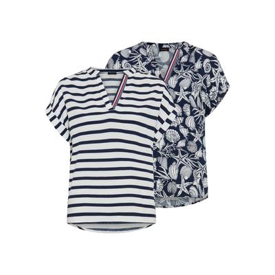 Druckbluse LAURA SCOTT, Damen, Gr. 48, weiß (weiß bedruckt), Web, Obermaterial: 100% Viskose, bedruckt, Blusen Druckbluse, bedruckte Bluse, aus Viskose, feminin im Stil