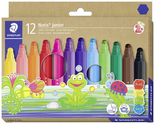 Staedtler Fasermaler Noris 329 C12 farbig sortiert 12St.