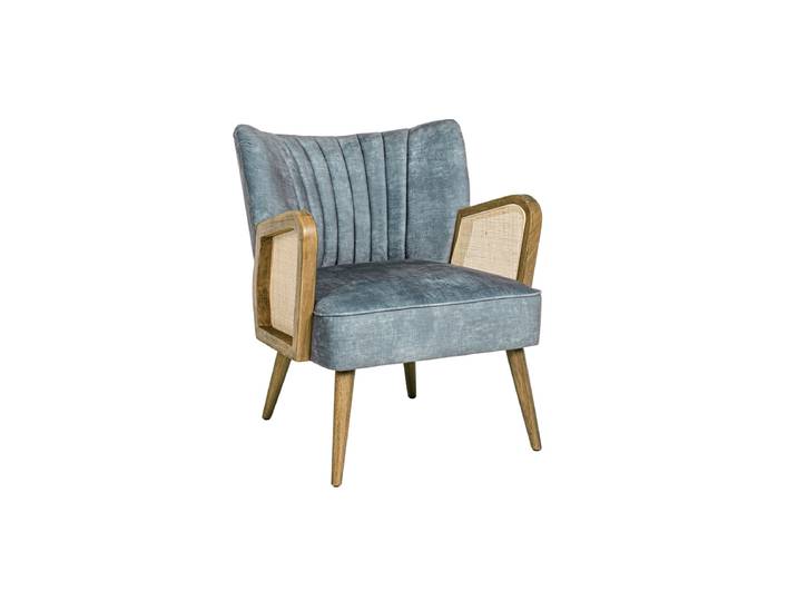 Massiver Retro Design Sessel „Virna“ Rattan Costal Bizzotto