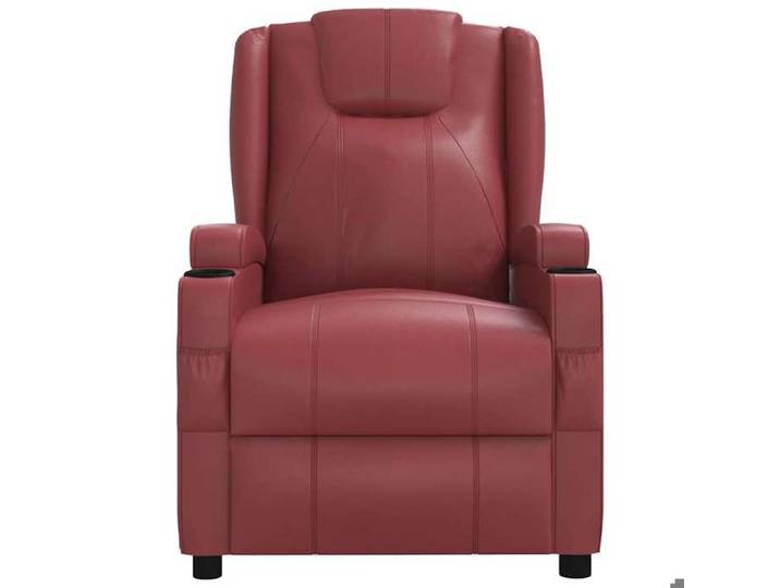 Rouge Chaise confortable LEMON Fauteuil inclinable Rouge bordeaux Similicuir Pour maison/bureau_20856