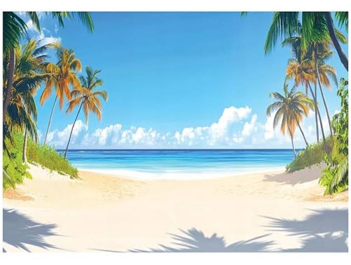 WallArena Vlies Fototapete , Strand, 250x175cm Fototapeten - Tapeten - für Wohnzimmer Schlafzimmer - Vliestapete Wandtapete Tapete 3D Effekt- inkl. Kleister