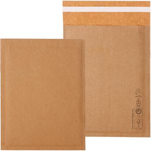WaveBag Polsterversandtaschen Typ C, für Format A5, 150 x 215mm Innenmaß, braun, haftklebend,150 Stück