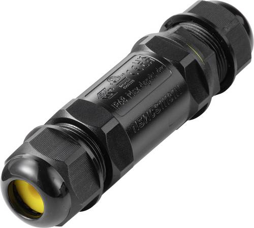 TRU COMPONENTS Kabelverbinder IP68 wasserdicht, Schraubkontakt 5polig, 0,5 - 4,0mm² TC-14745248 Schwarz Inhalt: 1St.