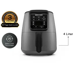 Karaca Air Cook XL 2 in 1 Airfryer Space Grau Schwarz, 4L, 1550W