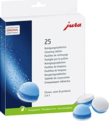 Jura 25045 Reinigungstabletten 3 Phasen (25 Stück)