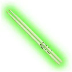 Agner 5A UV Glow leuchtende Drumsticks (Schlagzeug), Drumsticks + Schlägel, Mehrfarbig, Gelb