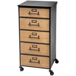 WellHome - Kommode aus Metall und Holz 42x37x87,5cm