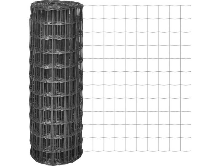 vidaXL Clôture Euro acier 25 x 1\,2 m Gris