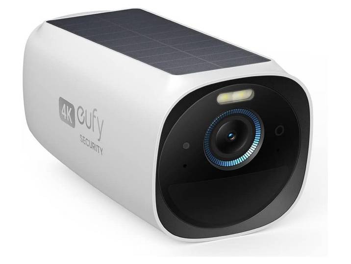 Caméra de surveillance eufycam S330 Add-on\, 4K Ultra HD\, BionicMind™\, vision nocturne\, recharge solaire