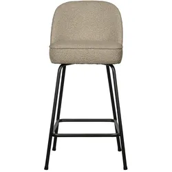 Barhocker Vogue aus Bouclé-Stoff, modern und gepolstert, Beige, bequemes Sitzgefühl