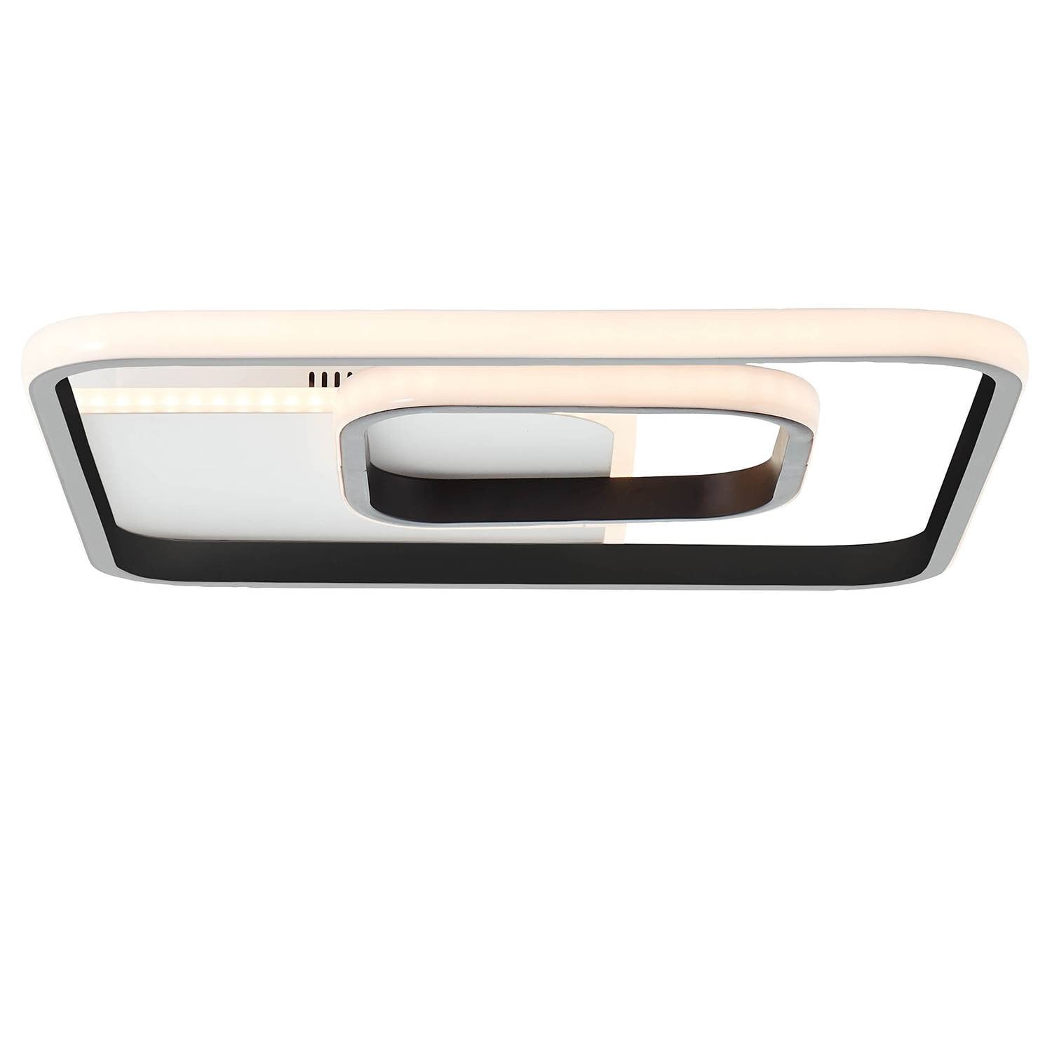 Brilliant Merapi LED-plafondlamp wit B: 40 cm, D: 40 cm, H: 6 cm
