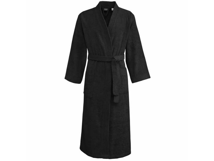 Peignoir mixte kimono en coton noir xl