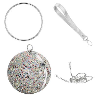 Abendtasche JULIE JULSEN "Metall mit Zirkonia multi farben", Damen, bunt, Taschen Abendtasche