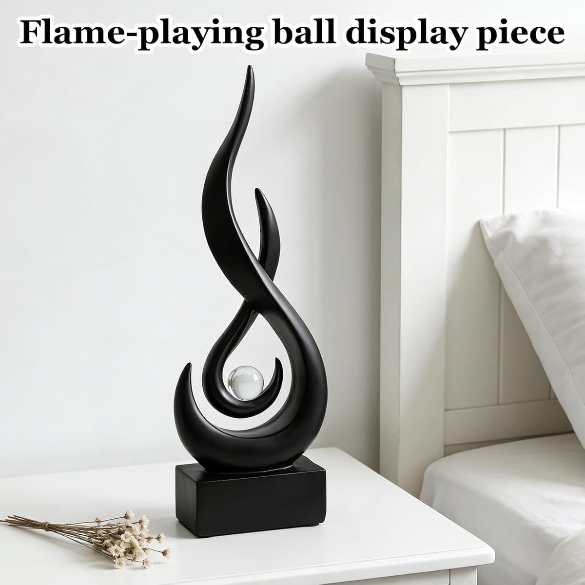 Modern Abstracte Flamme Sculptuur voor in de Woonkamer of Eetkamer - Harz Decoratie