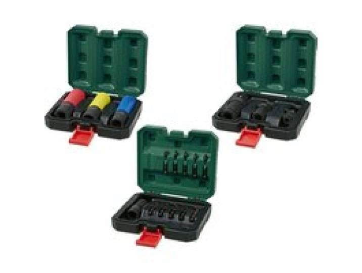 PARKSIDE® Jeu de douilles à choc / Adaptateur pour visseuse à choc / Jeu de cardans à choc