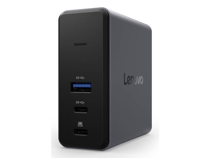 Lenovo X9 Charging GaN Dock, Avec fil, USB 3.2 Gen 2 (3.1 Gen 2) Type-C, 60 W, Gris, MicroSD (TransFlash), 3840 x 2160 pixels 40BD0065EU