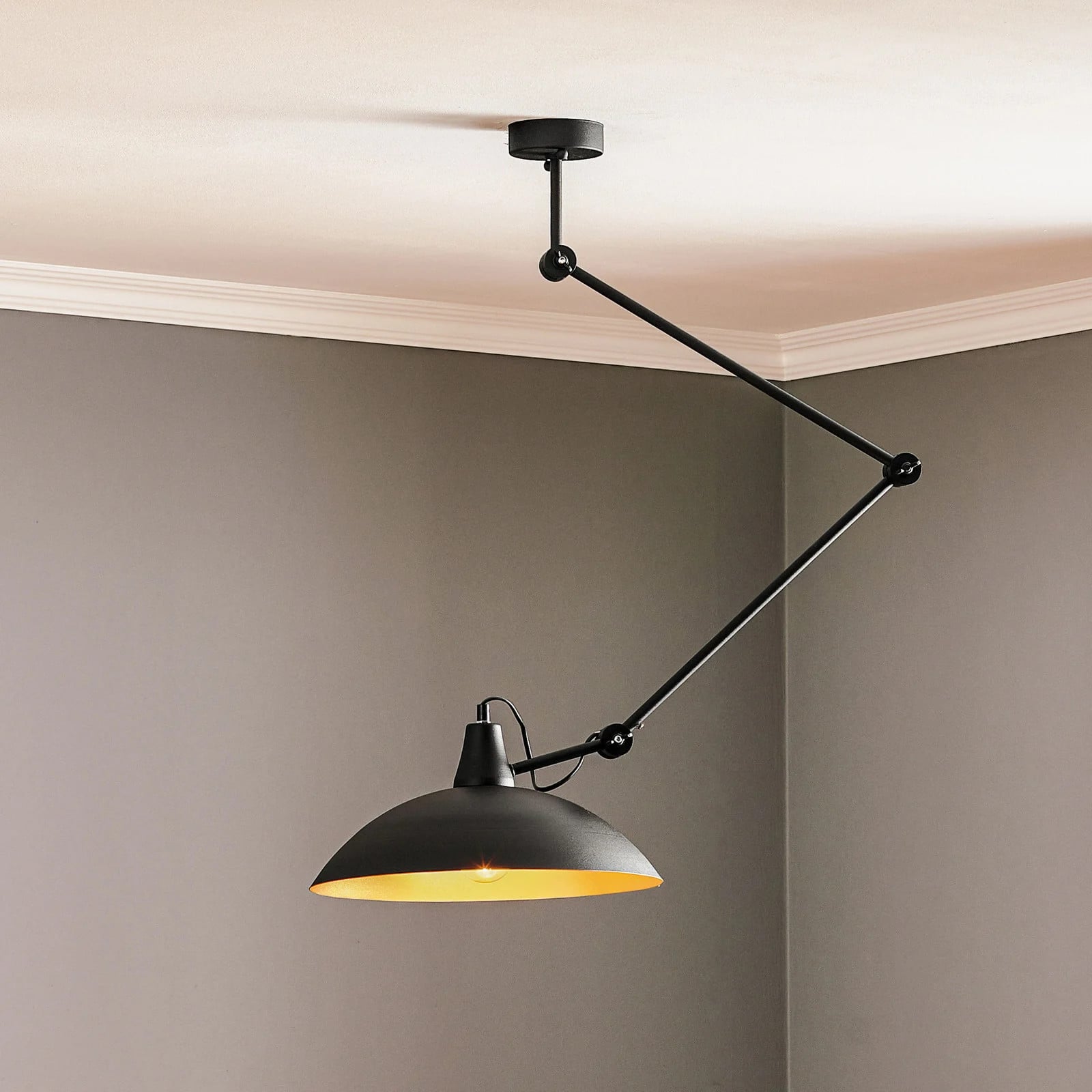 ALDEX 808 Plafondlamp zwart, verstelbaar, modern metaal