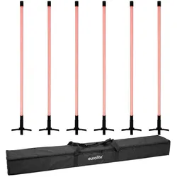Eurolite Set 6x LED Leuchtstab 134cm RGB + Soft-Bag (12 W, LED), Scheinwerfer, Transparent
