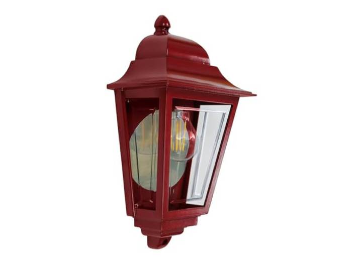Elstead Deco Lane 1-lichts halve buitenmuurlantaarn rood IP44