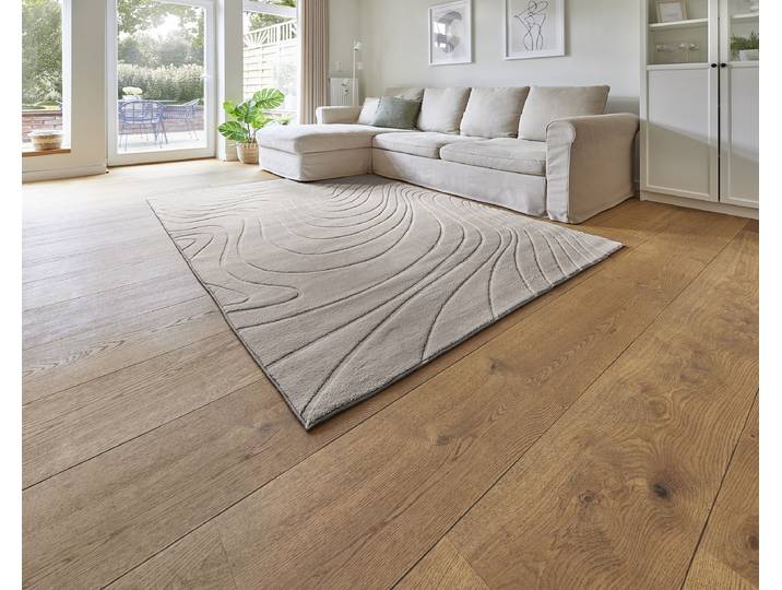 Kurzflorteppich Dale Beige/Ivory 160 x 230cm Webstoff